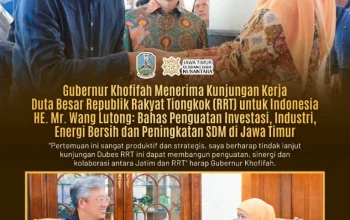 Gubernur Khofifah Terima Wang Lutong, Akselerasi Kolaborasi Industri dan Teknologi Hijau