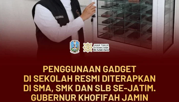 Gubernur Jawa Timur Mulai Berlakukan Pembatasan Gadget, Siswa Diminta Lebih Fokus Belajar