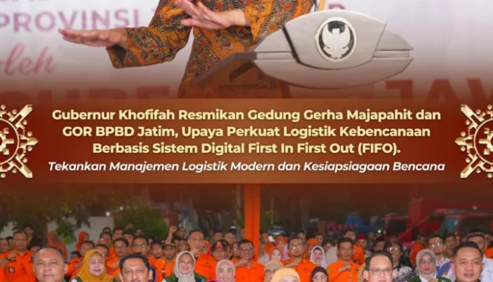 Gubernur Khofifah Resmikan Gerha Majapahit dan GOR BPBD Jatim, Perkuat Sistem Logistik Kebencanaan Berbasis Digital