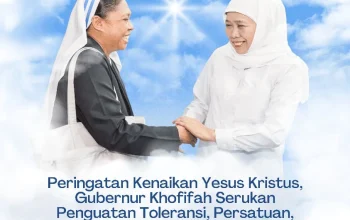 Peringatan Kenaikan Yesus Kristus, Gubernur Khofifah Ajak Warga Jaga Kerukuna