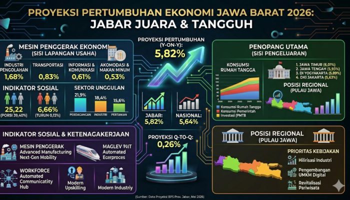 Jabar Ungguli Nasional, Ekonomi Tumbuh 5,79 Persen di Triwulan I 2026