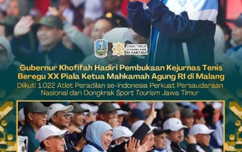 Gubernur Khofifah Dampingi Ketua MA RI Sunarto, Kejurnas Tenis Beregu XX Meriah Digelar di Malang