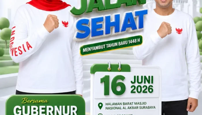 Jalan Sehat Tahun Baru Islam 1448 H di Masjid Al Akbar, Gubernur Khofifah Ajak Masyarakat Berpartisipasi