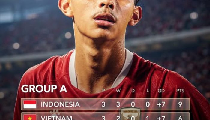 Indonesia Puncaki Grup A Piala AFF U-19 2026 Usai Tundukkan Vietnam
