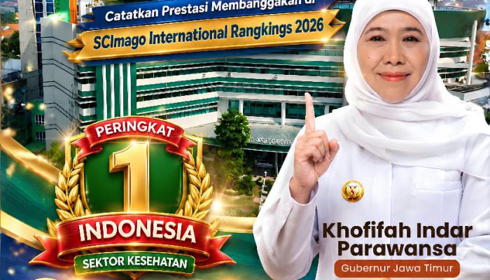 Gubernur Khofifah Bangga RSUD Dr Soetomo Raih Peringkat Pertama Nasional SCImago 2026, Bukti Layanan Kesehatan Jatim Diakui Dunia