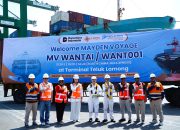 MV WANTAI Sandar Perdana di Teluk Lamong, Dorong Efisiensi Perdagangan Global