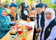 Gubernur Khofifah Sapa Warga Lewat Pasar Murah di Gladak Serang, Harga Kebutuhan Pokok Lebih Terjangkau