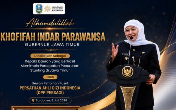 Khofifah Indar Parawansa Bawa Jatim Capai Penurunan Stunting 14,7 Persen, Raih Penghargaan Persagi