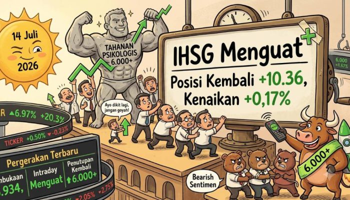 IHSG Menguat Tembus Level 6.000, Optimisme Investor Meningkat Didorong Sentimen Peringkat Kredit Indonesia