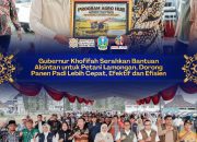 Khofifah Serahkan 15 Alsintan kepada Kelompok Tani Lamongan, Kehilangan Hasil Panen Ditekan