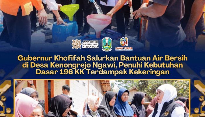 Kekeringan Meluas di Ngawi, Pemprov Jatim Salurkan Bantuan Air Bersih untuk Ribuan Warga